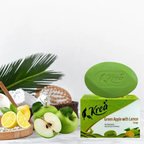 krea green apple with lemon soap: